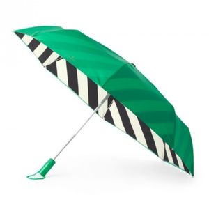 Kate Spade Green umbrella retro black and white underneath. Rare. Sold out. Used
